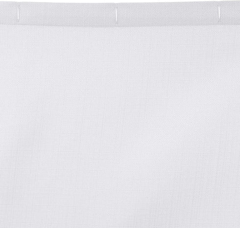 Amazon Basics Linen Style Bathroom Shower Curtain - Bright White, 72 Inch