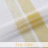Central Park Sheer Yellow and White Stripe Farmhouse Curtains Boucle Linen Window Curtain Panel Pairs Yarn Dyed Woven 63 Inches Long for Living Room Bedroom 2 Pack Rod Pocket Rustic Living Panels