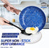 MICHELANGELO Small Frying Pan with Lid, 8 Inch Frying Pan with 100% APEO & PFOA-Free Stone-Derived Nonstick Interior, Stone Frying Pan, Small Egg Pan 8 Inch, Granite Frying Pan Nonstick - 8 IN