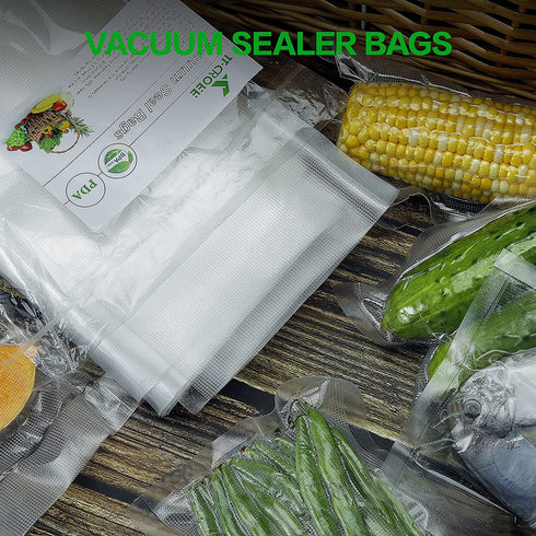 Vacuum Sealer Bags 200 Pint Size 6" X 10", Vacuum Sealer Food Storage Bags, Keep Food Fresh, Food Grade Save Pre Cut Bag