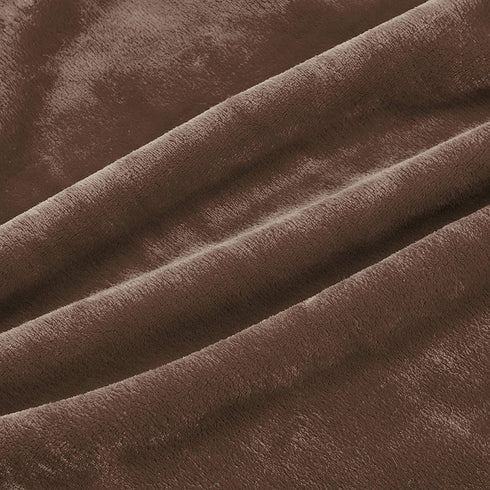 Amazon Basics Fuzzy, Micro Plush Fleece Blanket, All Seasons -Twin, Brown