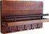 Ripple Creek Key Holder for Wall and Mail Shelf, Decorative Wooden Wall Rack for Keys, Letters, Bills - Pine Wood Unique and Industrial Decor, Perfect for Entryway, Kitchen (Brown, Large)