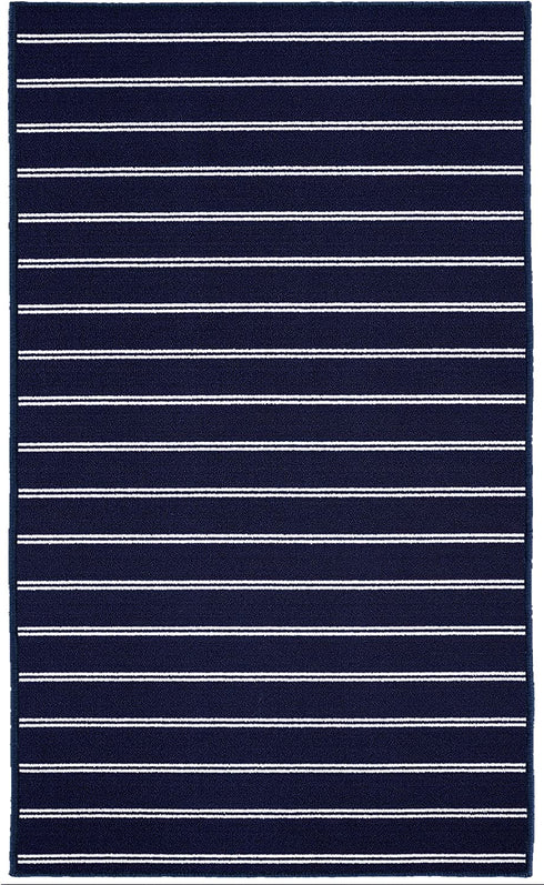 Garland Rug Avery Area Rug, 4-Feet by 6-Feet, Navy