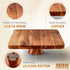 RABAHA Wooden Cake Stand Acacia 12 inch Square Cake Stand with 2 Icing Spatulas - Wedding and Birthday Cake Pedestal - 100% Natural Wood for Use at Parties, Restaurants (Acacia Wood)