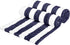 Amazon Basics Cabana Stripe Beach Towel - Pack of 2, Navy Blue