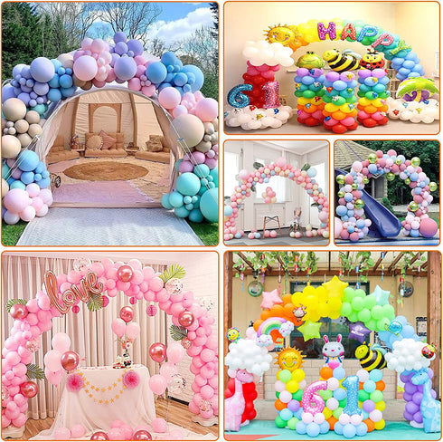Anbeser Balloon Arch Kit - 9FT Tall & 10Ft Wide Adjustable Balloon Arch Stand with Water Fillable Base,50Pcs Balloon Clips,Balloon Pump Knotter-for Baby Shower, Wedding, Birthday, Graduation, Party Supplies Decorations