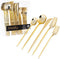 Novelty Modern Flatware Disposable Plastic Cutlery Combo Set 40 Count Luxury Gold, Service for 8