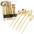 Novelty Modern Flatware Disposable Plastic Cutlery Combo Set 40 Count Luxury Gold, Service for 8