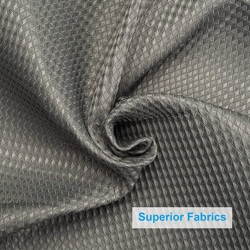 AmazerBath Waffle Shower Curtain, Heavy Duty Fabric Shower Curtains with Waffle Weave Hotel Quality Bathroom Shower Curtains, 72 x 72 Inches (Grey)