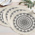 Sungea Mandala Round Placemats Set of 4, Boho Cotton Woven Macrame Tassels Table Mats Washable Heat Resistant Neutral Place Mat for Dining Room Kitchen Table Decor (13 Inches, Dark Grey)