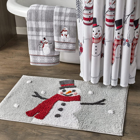 SKL Home by Saturday Knight Ltd. Whistler Snowman Bath Towel, Gray