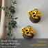 Tapeera Set of 2 Artificial Sunflower Wall Decor In Hanging Hand Woven Basket - Faux Sunflower Kitchen Decor - Fake Sunflower Decor For Kitchen - Sunflower Bathroom Decor Wreath Sun Flowers Home Decor
