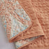 Comfort Spaces Reversible Quilt Set-Vermicelli Stitching Design All Season, Lightweight, Coverlet Bedspread Bedding, Matching Shams, Full/Queen (90 in x 90 in) Gloria, Damask Coral 3 Piece