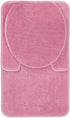 Ottomanson ECO Collection Bathroom Mat Set, 3 Pieces, 18" x 30", Pink