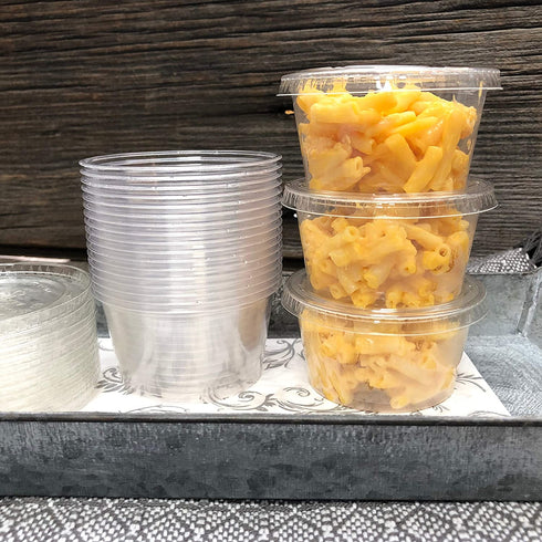 4 Ounce Compostable Corn Plastic Cups with Lids - 50 Pack