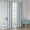 SUNSMART Blakesly Blackout Curtains Patio Window, Ikat Print, Grommet Top Living Room Decor, Thermal Insulated Light Blocking Drape for Bedroom and Apartments, 50" x 63", Aqua