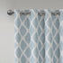 SUNSMART Blakesly Blackout Curtains Patio Window, Ikat Print, Grommet Top Living Room Decor, Thermal Insulated Light Blocking Drape for Bedroom and Apartments, 50" x 63", Aqua