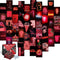 KOLL DECOR Red Aesthetic Room Decor Wall Collage Aesthetic - 50 Set 4''x6'' Prints Neon Dark Red photo Wall Collage Kit Decoration Pictures for Teen Girls Academia Bedroom Posters