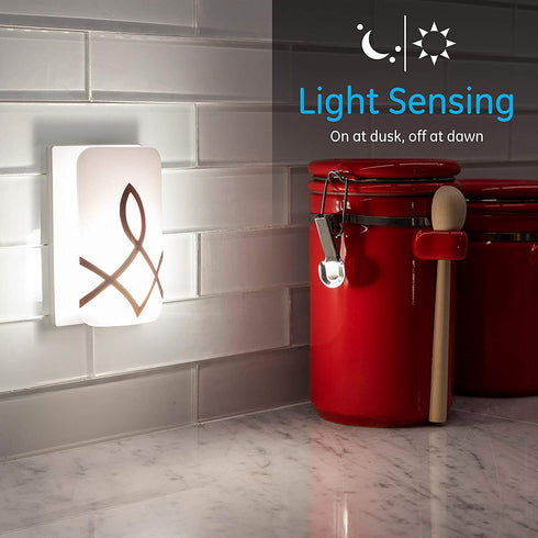GE Enbrighten SleepLite LED Amber Night Light, Hi/Low Dimmable, Dusk-to-Dawn, Melatonin, Natural Sleep Aid, Ideal for Bedroom, Nursery, Bathroom, 43876, 1 Pack, Oil-Rubbed Bronze | Candle Glow