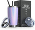 Aikico 20oz Tumbler with Lids, Vacuum Insulated Double Wall Travel Tumbler, Insulated Coffee Mug with Straws, Stainless Steel Tumbler Mug for Cold Drink and Hot Tea, Rainbow Lavender Purple