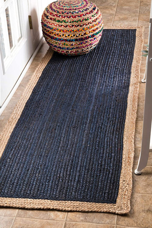 nuLOOM Eleonora Hand Woven Jute Accent Rug, 2' x 3', Blue