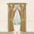 Regal Home Collections Amore 54 84-Inch Luxurious 5PC Attached Valance, Gold Window Curtain Set