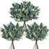 Winlyn 20 Pcs Mixed Eucalyptus Leaves Stems Bulk Artificial Oval Eucalyptus Leaves with White Seeds Stems and Eucalyptus Leaves Sprays for Vase Floral Wreath Bouquets Wedding Greenery Decoration