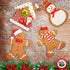 Gingerbread Christmas Ornaments - Man Boy Girl Gingerbread House Snowman Cookie Rustic Christmas Decorations Set of 4 - Claydough Christmas Tree Decorations - Christmas Tree Ornaments with Gift Box