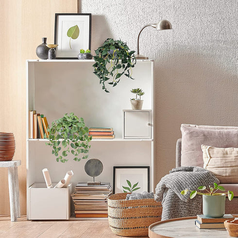 Cocoboo 2 Pack Artificial Hanging Plants Decor,Fake Hanging Plants with Potted Greenery Vine for Wall Indoor Outdoor Decoration