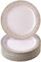Silver Spoons Ocean Mist Collection Disposable Dinnerware Plates, Dessert, Gold