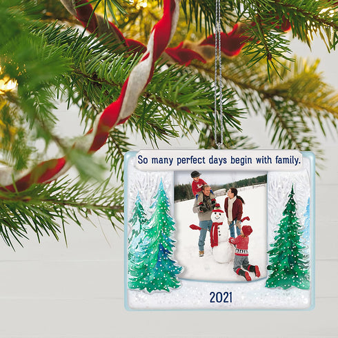 Hallmark Keepsake Christmas Ornament, Year Dated 2021, Our Family Picture Frame Ornament