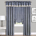 Achim Home Furnishings Tie Up Shade Buffalo Check Window Curtain, 42 in x 63 in, Navy & Ivory