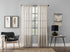 Clean Window Twill Stripe Allergy/Pet Friendly Anti-Dust Sheer Curtain Panel, 52" x 95", White/Linen