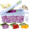 Brieftons QuickPush Food Chopper: Strongest & 200% More Container Capacity, 30% Heavier Duty, Kitchen Vegetable Fruit Dicer, Onion Tomato Potato Fries Cutter, with 3 Dicing Blades & Keep-Fresh Lid