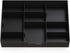 2 Pack - Simple Houseware Drawer Organizer Tray with 9 Adjustable Compartments, Black