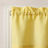 No. 918 Martine Microfiber Semi-Sheer Rod Pocket Kitchen Curtain Valance and Tiers Set, 54 in x 45 in (3 Piece), Yellow
