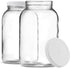 Paksh Novelty 1-Gallon Glass Jar Wide Mouth with Airtight Plastic Lid - USDA Approved BPA-Free Dishwasher Safe Large Mason Jar for Fermenting, Kombucha, Kefir, Storing and Canning Uses, Clear (2 Pack)