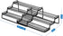 3 Tier Expandable Spice Rack Organizer for Cabinet, Black Modern Pantry Kitchen Countertop Stand 3 Step Shelf - Expands 12 to 24 Inches