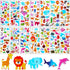 UPINS 200 Counts 3D Animal Puffy Small Stickers Sheets Bulk for Kids Toddlers, Foam Sticker Books for Kids