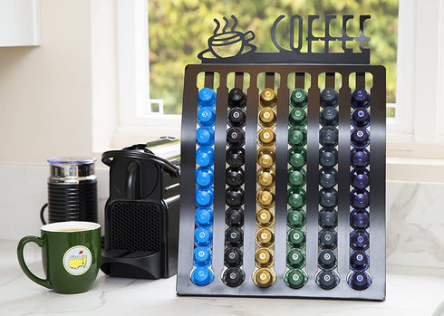 Insight Nespresso Coffee Pod Rack -- Holder for up to 60 Capsules (Coffee pods NOT Included. Works ONLY with Nespresso Capsules)