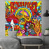 FEASRT Hippie Groovy Tapestry Peace and Love Trippy Tapestries Art Wall Hanging for Living Room Bedroom Home Dorm Decor 60×60 Inches GTZYAY315