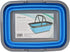 Southern Homewares Collapsible Silicone Market Shopping Basket Tote with Handles, Blue