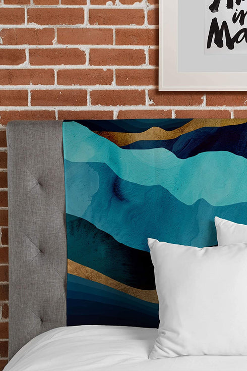Society6 SpaceFrogDesigns Indigo Desert Night Tapestry, 50 in x 60