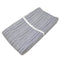 American Baby Company Printed 100% Natural Cotton Jersey Knit Fitted Contoured Changing Table Pad Cover, Navy/Grey Funny Stripes, Soft Breathable, for Boys