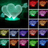 3D Love Cupid Lamp, Romantic Love Illusion Light 16 Colors Change Night Light LED Heart Sleep Light for Valentines Wife Boyfriend Girlfriend, Remote Touch