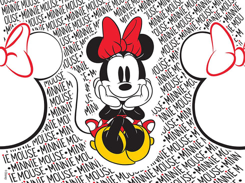 Tervis Disney-Minnie Mouse Name Pattern Made in USA Double Walled Insulated Tumbler, 24 oz-No Lid, Unlidded