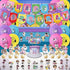 100 Pcs BT21 Birthday Party Supplies, Birthday Supplies for Bangtan Boys Fans Include Happy Birthday Banner, Cake Cupcake Toppers, Balloons And Stickers For Boys Girls Party Favors