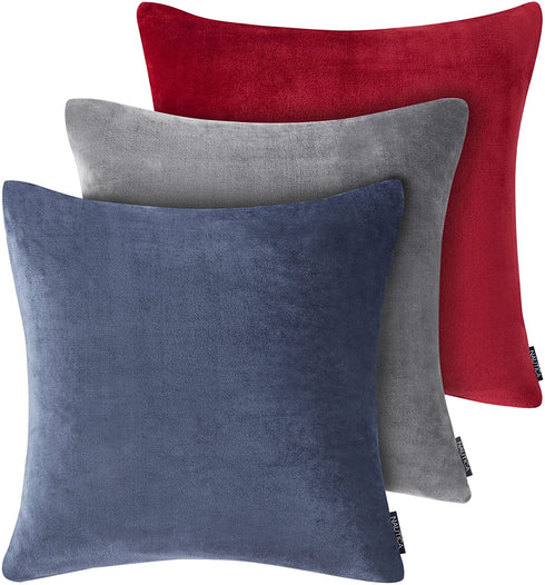 Nautica Home | Plush Euro Collection | Ultra Soft & Cozy Microsuede Decorative European Sham, Zipper Closure, Easy Care Machine Washable, 26" x 26", Red