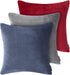 Nautica Home | Plush Euro Collection | Ultra Soft & Cozy Microsuede Decorative European Sham, Zipper Closure, Easy Care Machine Washable, 26" x 26", Red