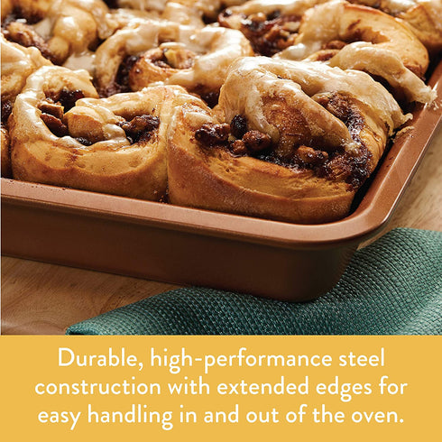Ayesha Curry Nonstick Bakeware Nonstick 12-Cup Muffin Tin / Nonstick 12-Cup Cupcake Tin - 12 Cup, Brown